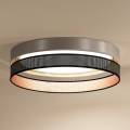 Duolla - LED Griestu lampa ROLLER DUO SHINY LED/24W/230V d. 45 cm sudraba/melna