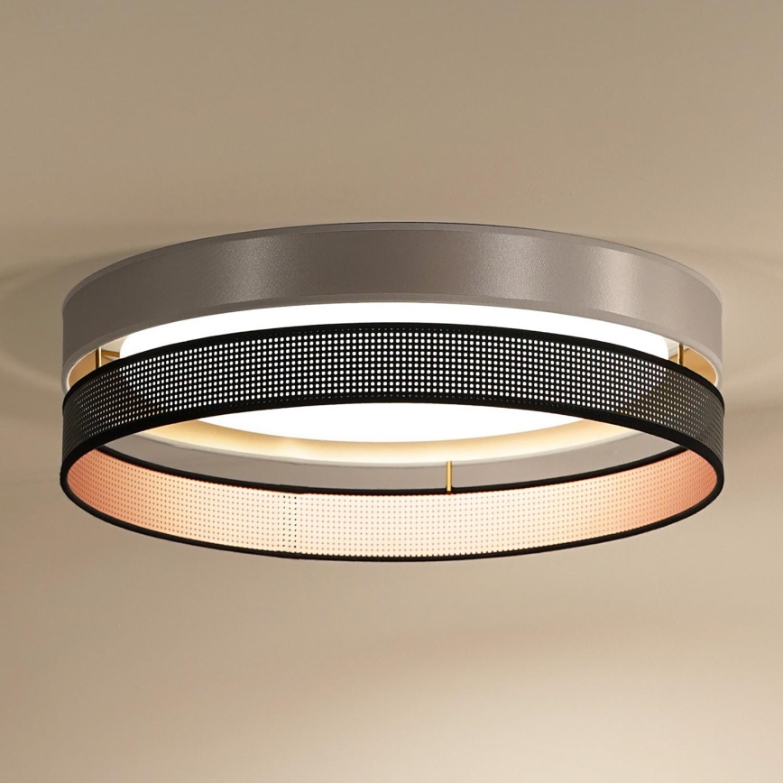 Duolla - LED Griestu lampa ROLLER DUO SHINY LED/24W/230V d. 45 cm sudraba/melna