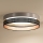 Duolla - LED Griestu lampa ROLLER DUO SHINY LED/24W/230V d. 45 cm sudraba/melna