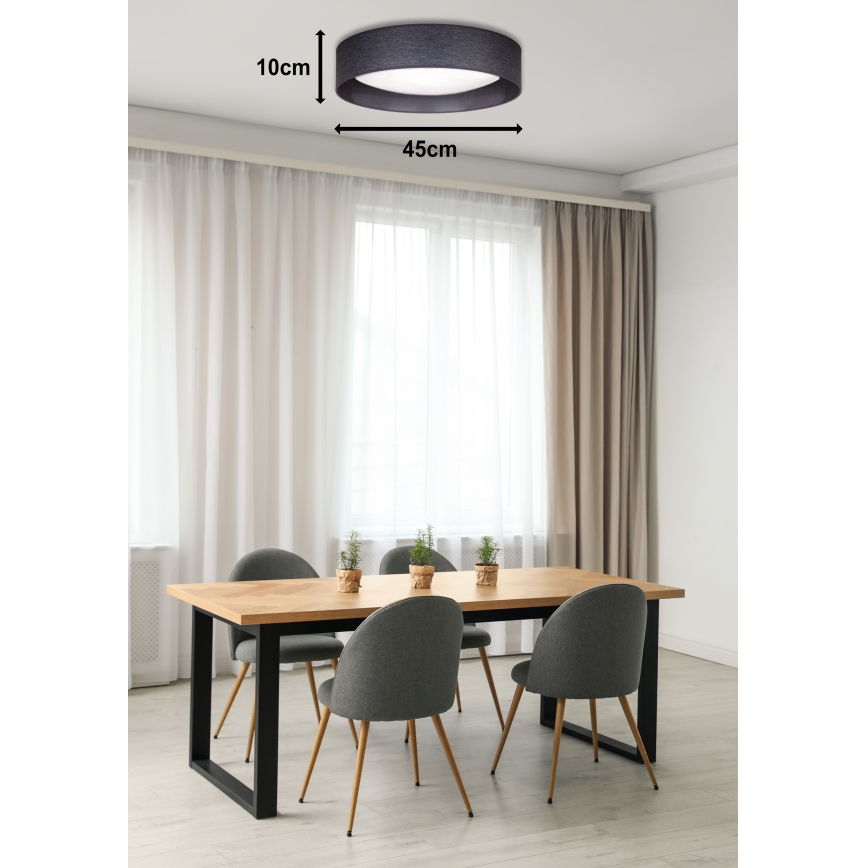 Duolla - LED Griestu lampa ROLLER LED/24W/230V d. 45 cm antracīta