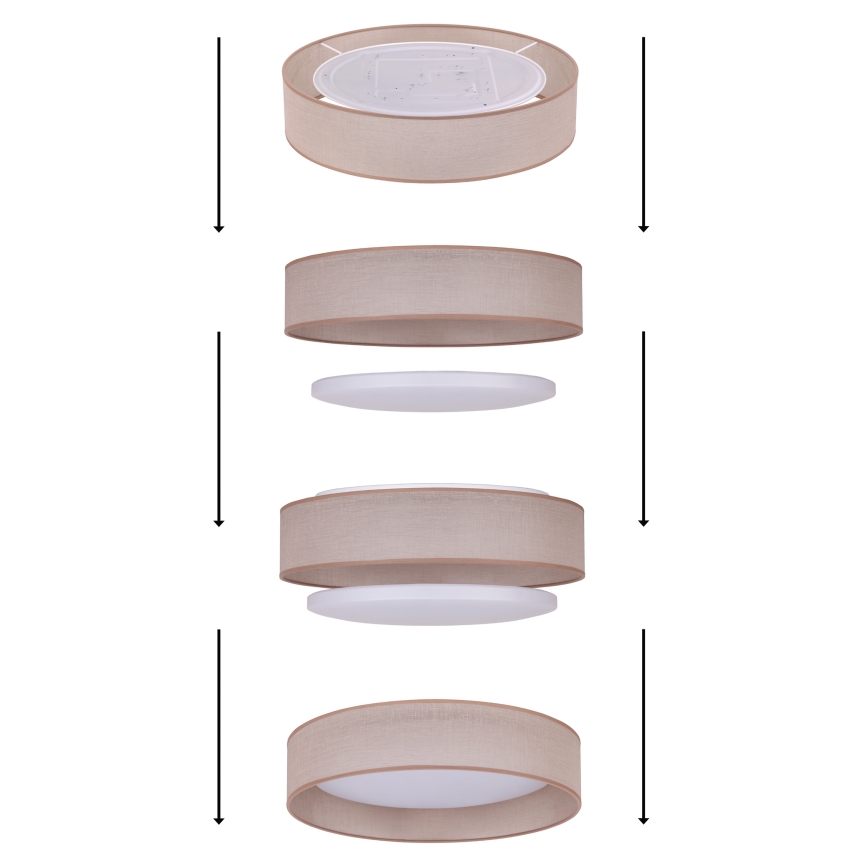 Duolla - LED Griestu lampa ROLLER LED/24W/230V d. 45 cm antracīta