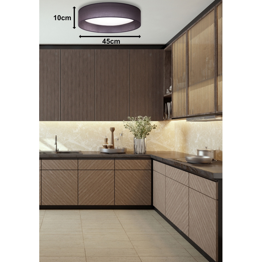 Duolla - LED Griestu lampa ROLLER LED/24W/230V d. 45 cm antracīta