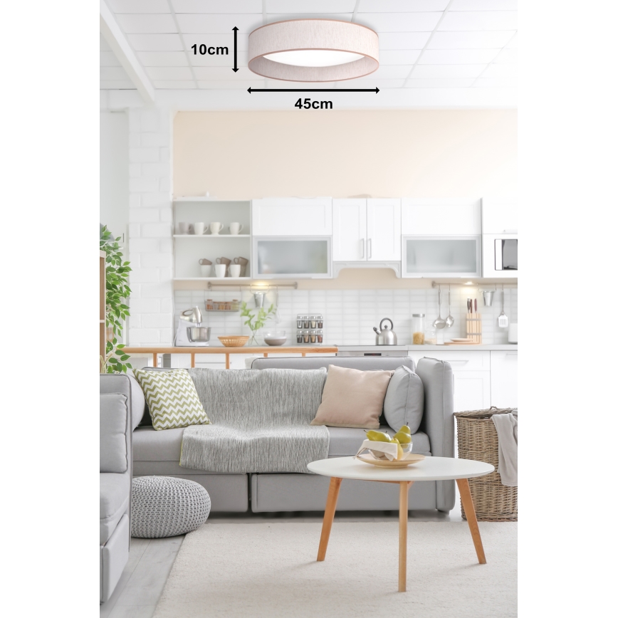 Duolla - LED Griestu lampa ROLLER LED/24W/230V d. 45 cm bēša