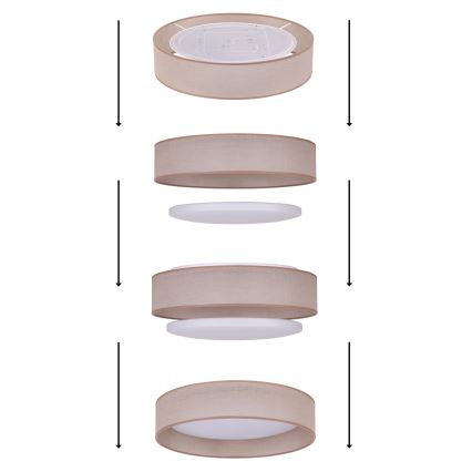 Duolla - LED Griestu lampa ROLLER LED/24W/230V d. 45 cm bēša