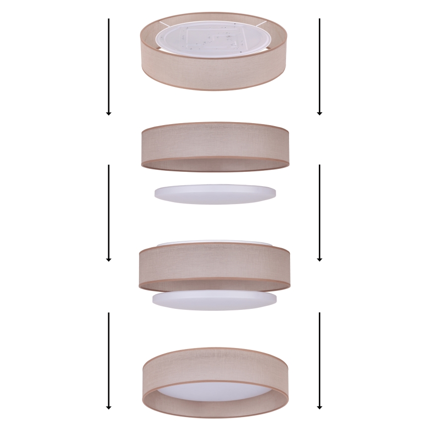 Duolla - LED Griestu lampa ROLLER LED/24W/230V d. 45 cm bēša