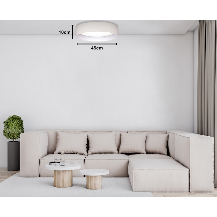 Duolla - LED Griestu lampa ROLLER LED/24W/230V d. 45 cm krēmkrāsa