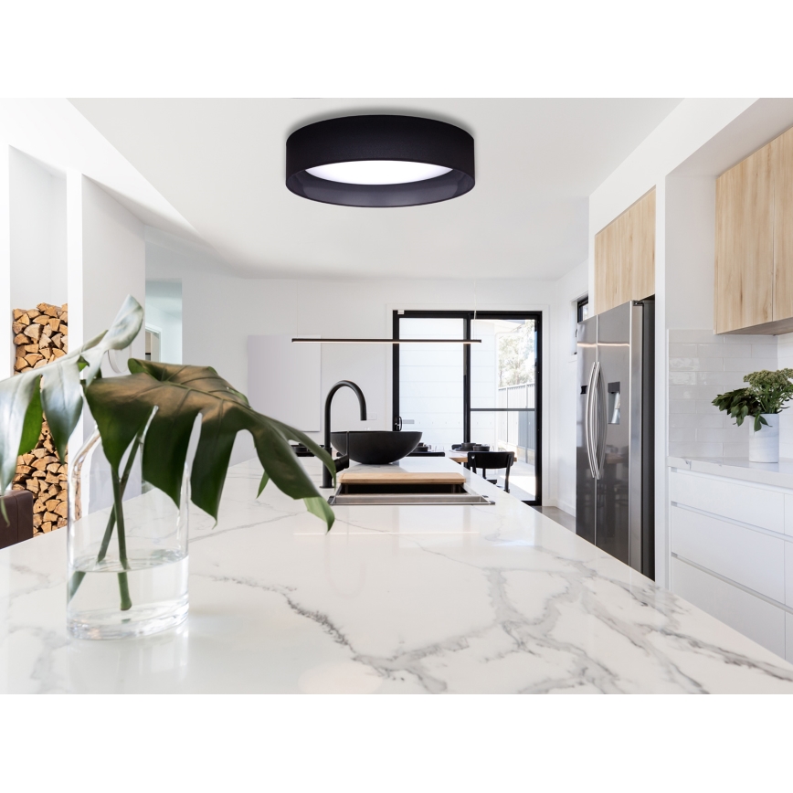 Duolla - LED Griestu lampa ROLLER LED/24W/230V d. 45 cm melna