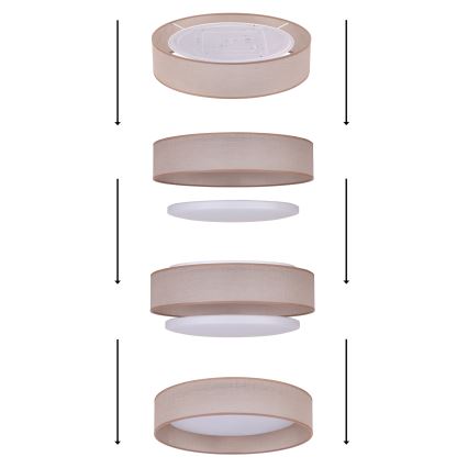 Duolla - LED Griestu lampa ROLLER LED/24W/230V d. 45 cm melna