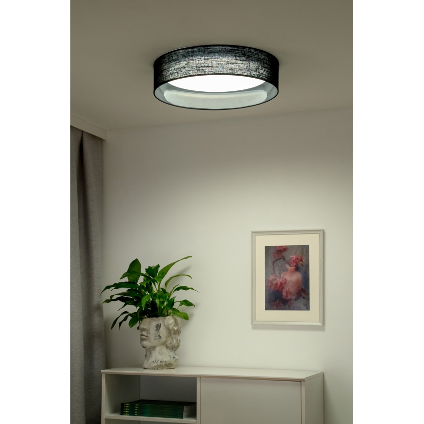 Duolla - LED Griestu lampa ROLLER LED/24W/230V d. 45 cm melna