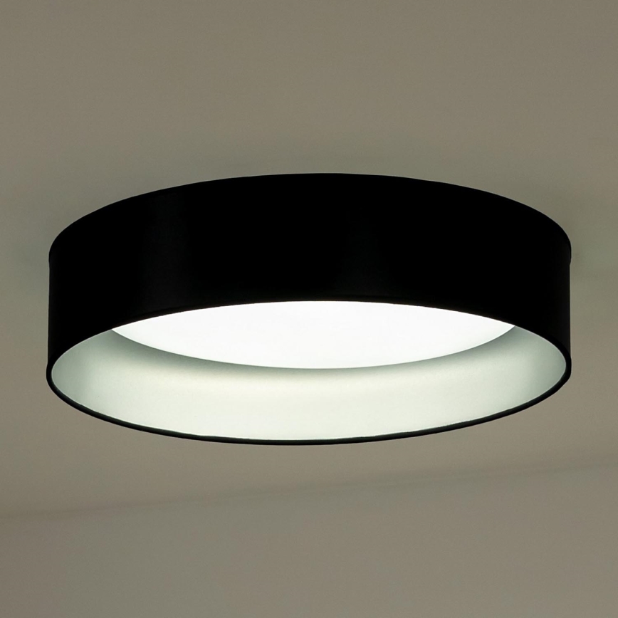 Duolla - LED Griestu lampa ROLLER LED/24W/230V d. 45 cm melna/sudraba
