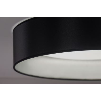 Duolla - LED Griestu lampa ROLLER LED/24W/230V d. 45 cm melna/sudraba