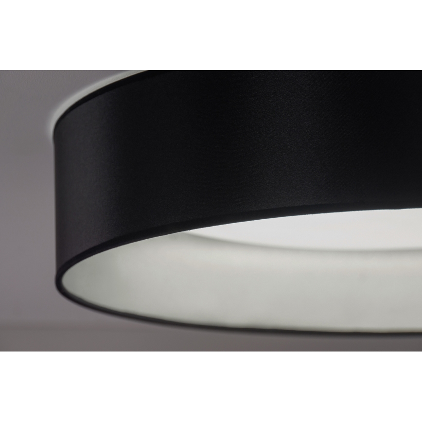 Duolla - LED Griestu lampa ROLLER LED/24W/230V d. 45 cm melna/sudraba
