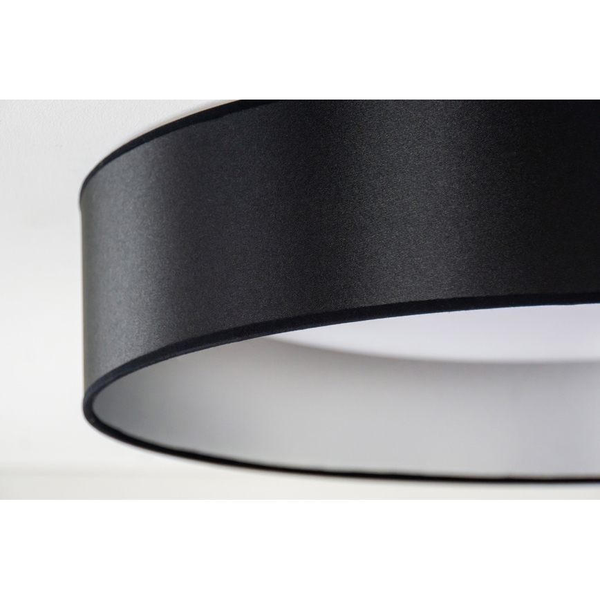 Duolla - LED Griestu lampa ROLLER LED/24W/230V d. 45 cm melna/sudraba