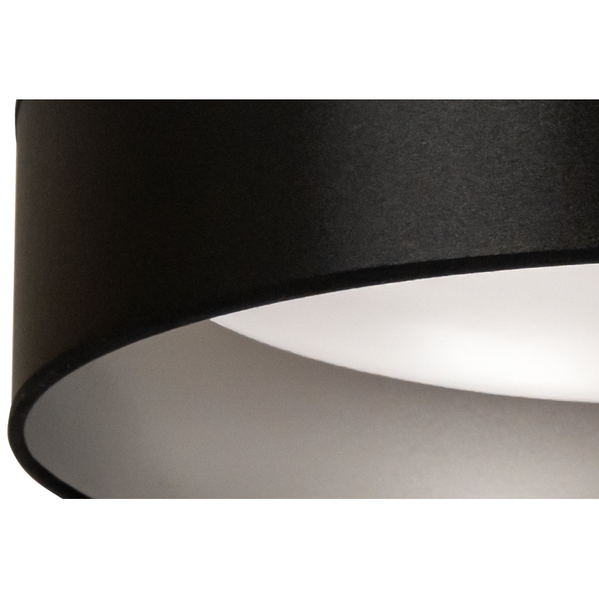 Duolla - LED Griestu lampa ROLLER LED/24W/230V d. 45 cm melna/sudraba