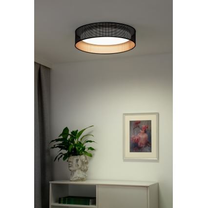 Duolla - LED Griestu lampa ROLLER LED/24W/230V d. 45 cm melna/varš