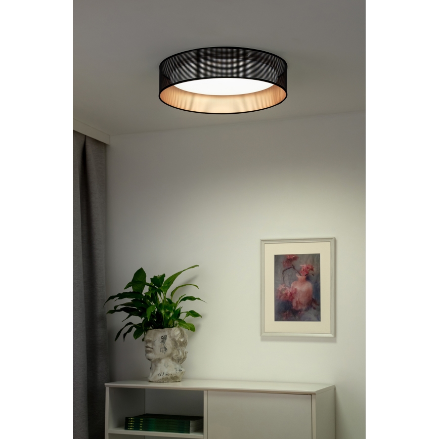 Duolla - LED Griestu lampa ROLLER LED/24W/230V d. 45 cm melna/varš