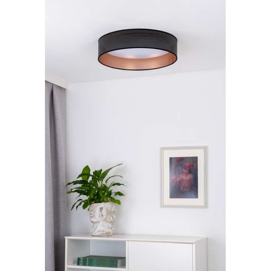 Duolla - LED Griestu lampa ROLLER LED/24W/230V d. 45 cm melna/varš