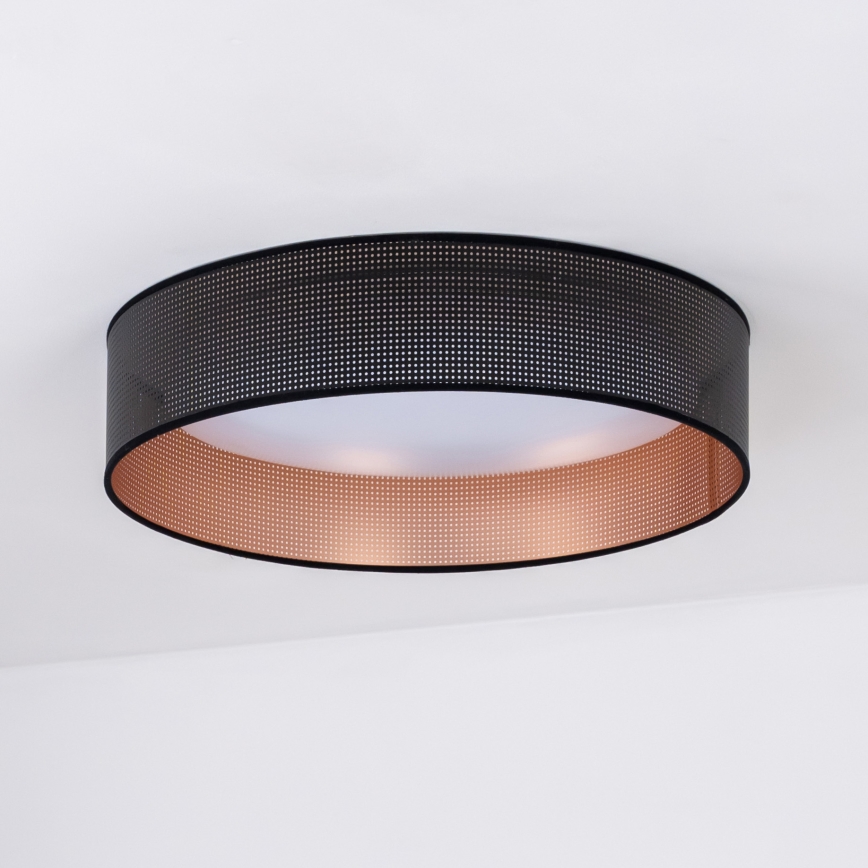 Duolla - LED Griestu lampa ROLLER LED/24W/230V d. 45 cm melna/varš