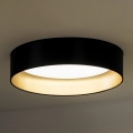 Duolla - LED Griestu lampa ROLLER LED/24W/230V d. 45 cm melna/zelta