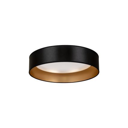 Duolla - LED Griestu lampa ROLLER LED/24W/230V d. 45 cm melna/zelta