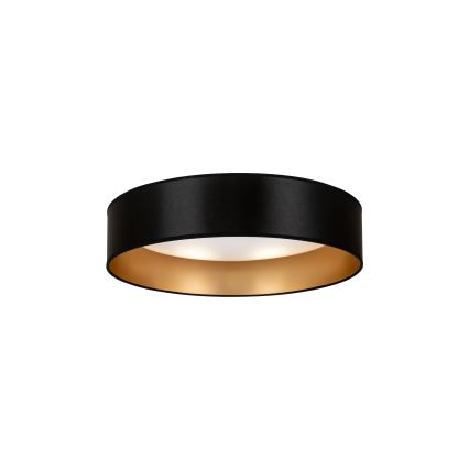 Duolla - LED Griestu lampa ROLLER LED/24W/230V d. 45 cm melna/zelta