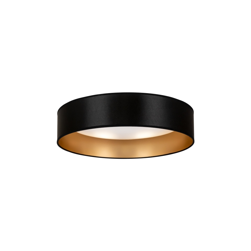 Duolla - LED Griestu lampa ROLLER LED/24W/230V d. 45 cm melna/zelta