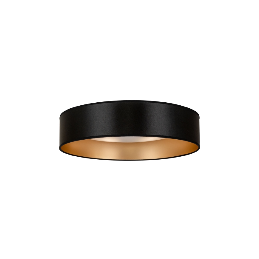 Duolla - LED Griestu lampa ROLLER LED/24W/230V d. 45 cm melna/zelta