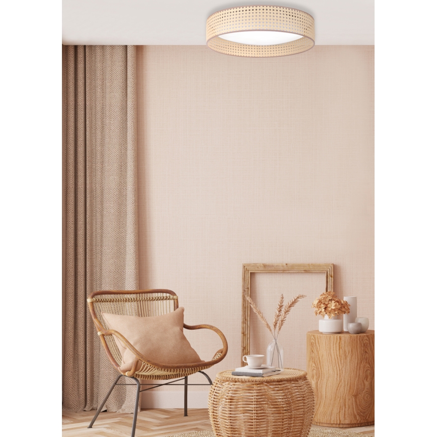 Duolla - LED Griestu lampa ROLLER LED/24W/230V d. 45 cm rotanga