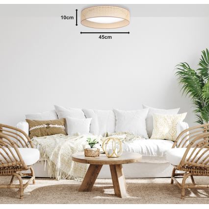 Duolla - LED Griestu lampa ROLLER LED/24W/230V d. 45 cm rotanga