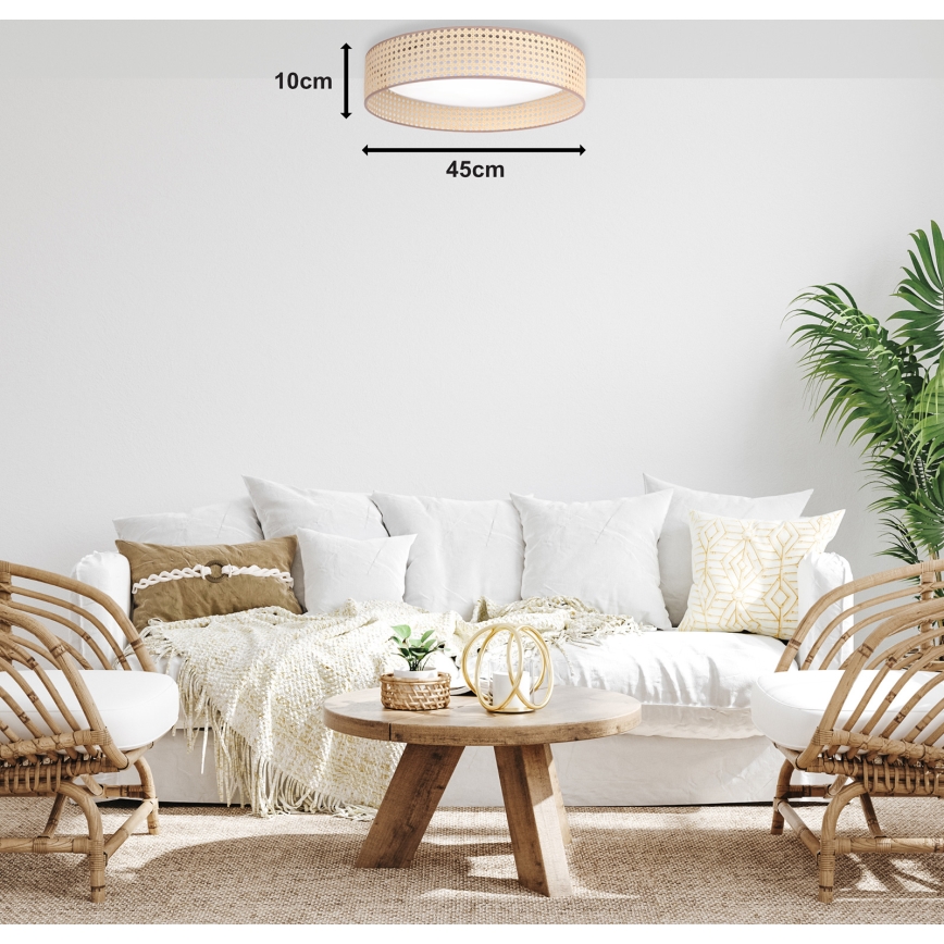 Duolla - LED Griestu lampa ROLLER LED/24W/230V d. 45 cm rotanga
