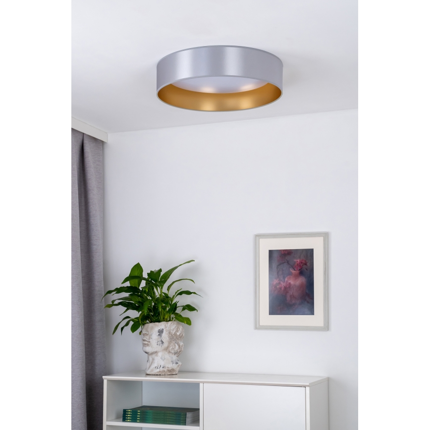 Duolla - LED Griestu lampa ROLLER LED/24W/230V d. 45 cm sudraba/zelta