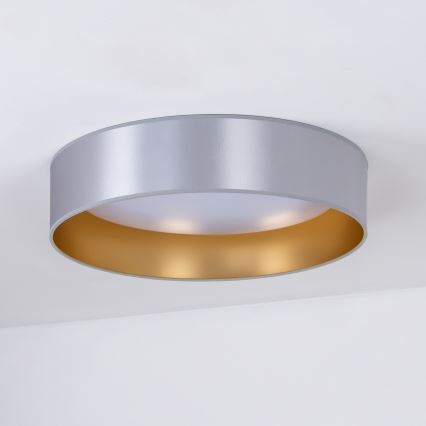 Duolla - LED Griestu lampa ROLLER LED/24W/230V d. 45 cm sudraba/zelta