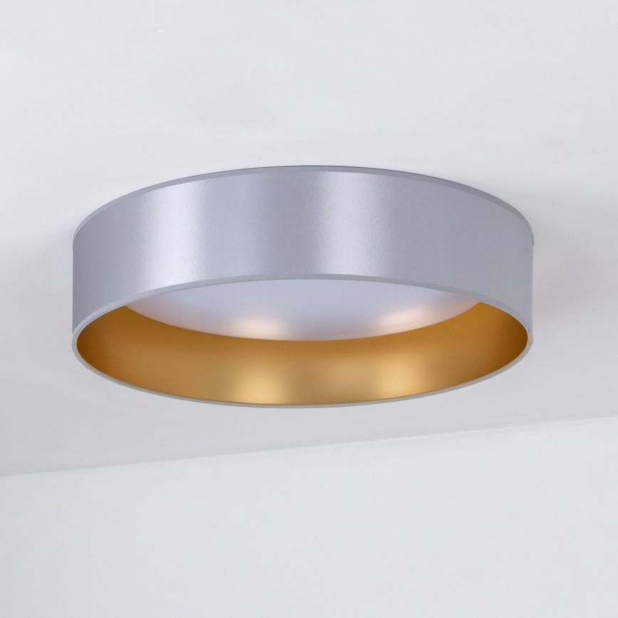 Duolla - LED Griestu lampa ROLLER LED/24W/230V d. 45 cm sudraba/zelta