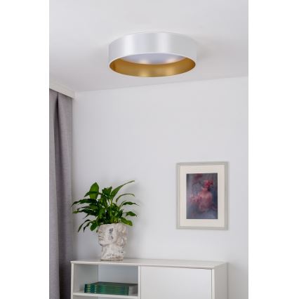 Duolla - LED Griestu lampa ROLLER LED/24W/230V d. 45 cm sudraba/zelta