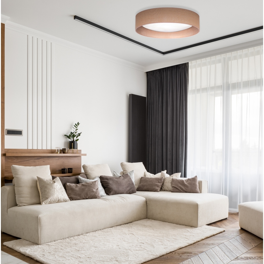 Duolla - LED Griestu lampa ROLLER LED/24W/230V lampa d. 45 cm brūna