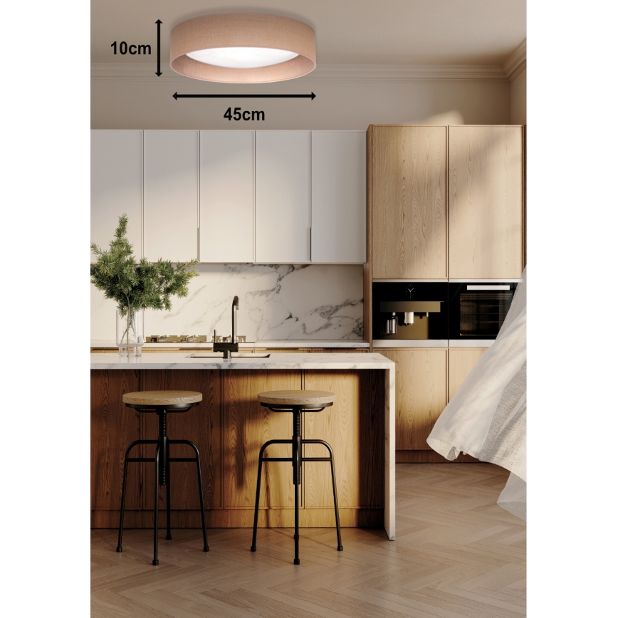 Duolla - LED Griestu lampa ROLLER LED/24W/230V lampa d. 45 cm brūna