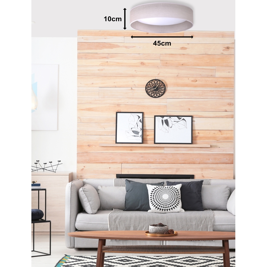 Duolla - LED Griestu lampa ROLLER LED/24W/230V lampa d. 45 cm pelēka