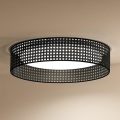 Duolla - LED Griestu lampa ROLLER RATTAN LED/24W/230V d. 45 cm melna