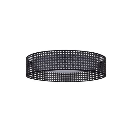 Duolla - LED Griestu lampa ROLLER RATTAN LED/24W/230V d. 45 cm melna