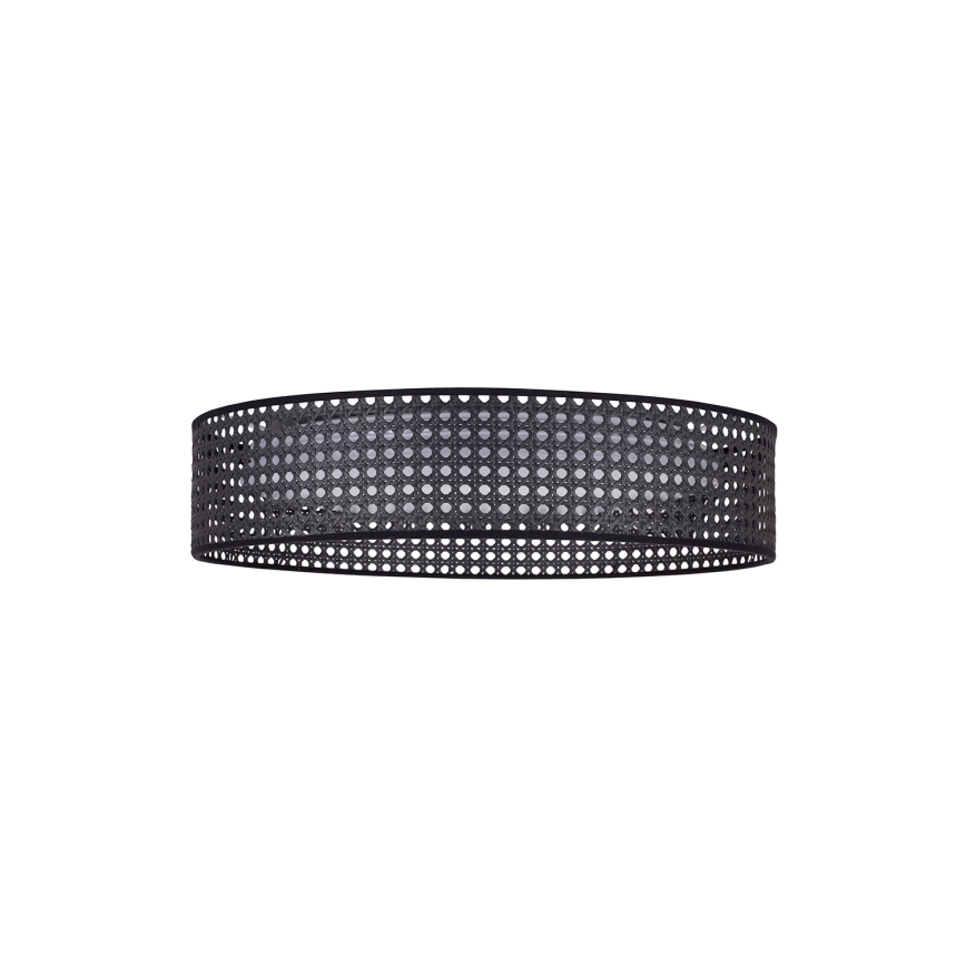 Duolla - LED Griestu lampa ROLLER RATTAN LED/24W/230V d. 45 cm melna