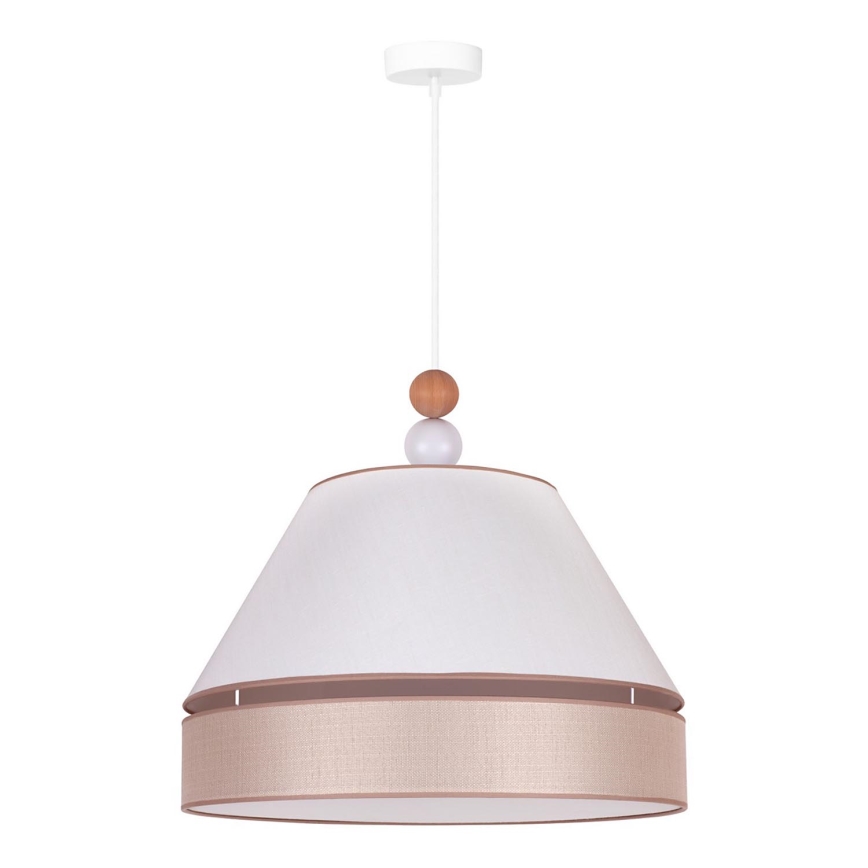 Duolla - Lustra ar auklu AVIGNON 1xE27/15W/230V d. 60 cm balta/bēša