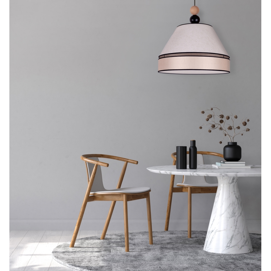 Duolla - Lustra ar auklu AVIGNON 1xE27/15W/230V d. 60 cm bēša