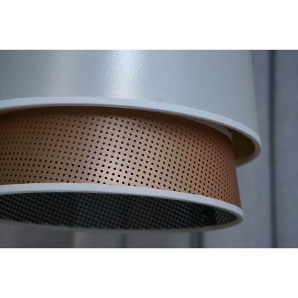 Duolla - Lustra ar auklu BELL SHINY 1xE27/15W/230V d. 25 cm balta/varš