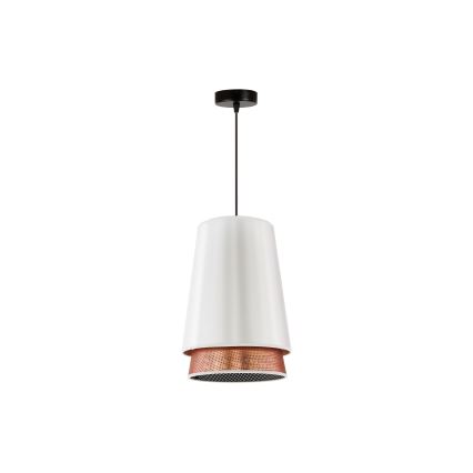 Duolla - Lustra ar auklu BELL SHINY 1xE27/15W/230V d. 25 cm balta/varš