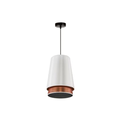 Duolla - Lustra ar auklu BELL SHINY 1xE27/15W/230V d. 25 cm balta/varš