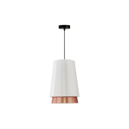 Duolla - Lustra ar auklu BELL SHINY 1xE27/15W/230V d. 25 cm balta/varš