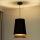 Duolla - Lustra ar auklu BELL SHINY 1xE27/15W/230V d. 25 cm melna/varš