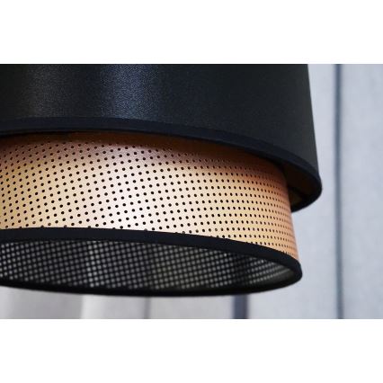 Duolla - Lustra ar auklu BELL SHINY 1xE27/15W/230V d. 25 cm melna/varš