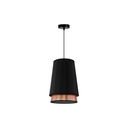 Duolla - Lustra ar auklu BELL SHINY 1xE27/15W/230V d. 25 cm melna/varš