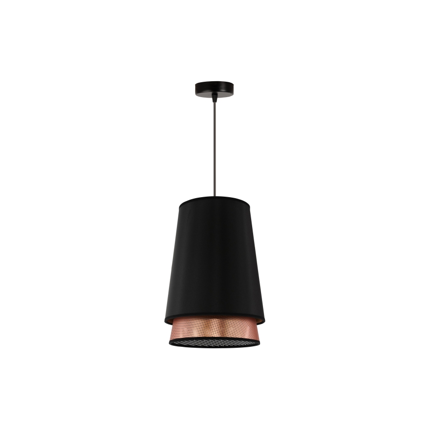 Duolla - Lustra ar auklu BELL SHINY 1xE27/15W/230V d. 25 cm melna/varš